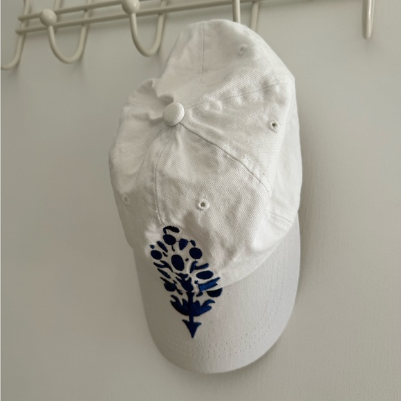 Free People Big Buti Baseball Cap White and Blue - Picture 2 of 4